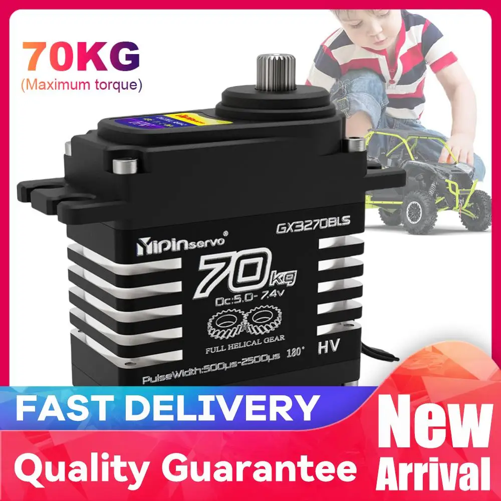 

70kg Digital Servos Large Torque Magnetic Induct 7.4v Brushless Motor Steel Helical Gear For 1/8 1/10 1/12 Remote RC Car Robot