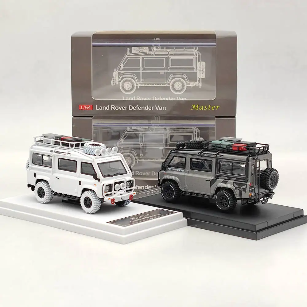 Master 1:64 for Lan~ver Defender Van Camp Diecast Toys Car Models Limited Collection Gifts