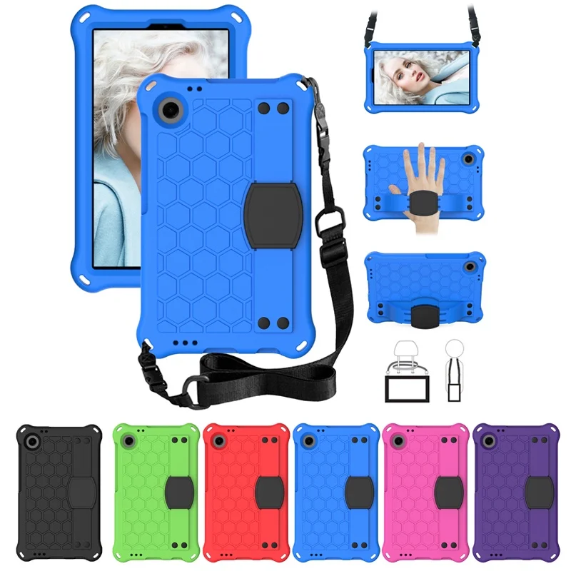 EVA Case for Alcatel Joy Tab 2 8inch 2020 9032Z Case EVA Kids Safe Foam Shockproof Shoulder Hand Strap Stand Tablet Cover