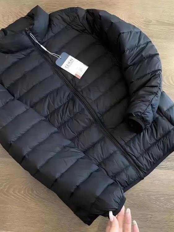 

Ultra-Light 90 down Cotton Jaet Men's Faionable Warm Stand Collar Durable Youth ular Sle No-Fill Hood Regular Length