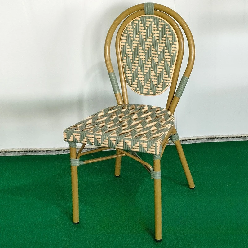 

Nordic balcony leisure chair, manufacturer wholesale retro rattan chair milk tea shop balcony leisure chair