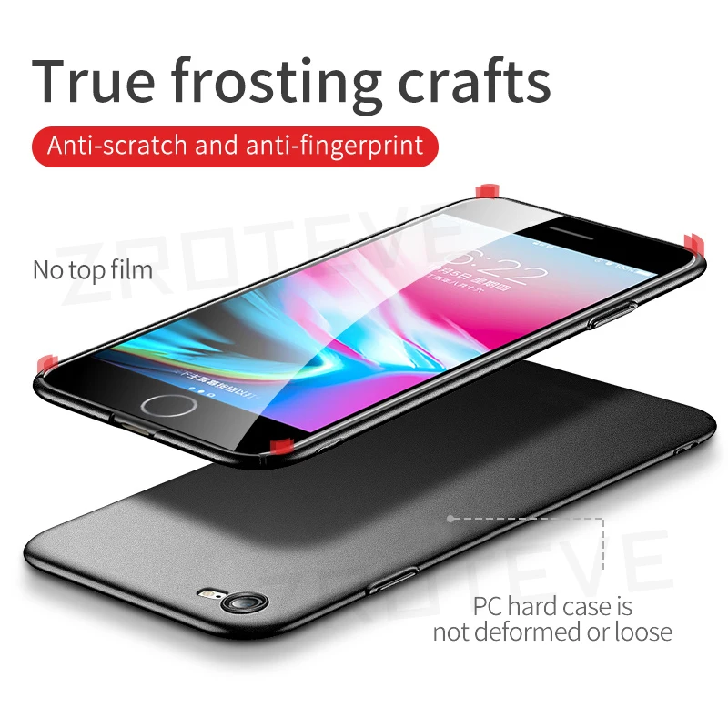 SE 2020 Case Zroteve Luxury Slim Frosted Hard PC Cover Coque For iPhone SE 2 3 2022 7 8 Plus iPhone7 iPhone8 SE2 SE3 Phone Cases