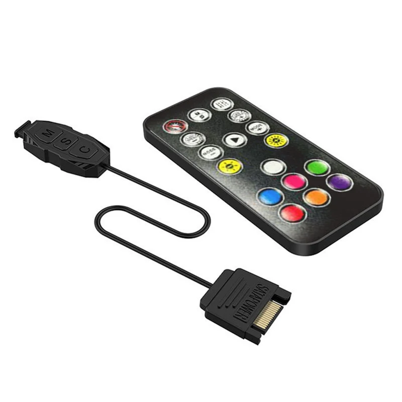 New!!ARGB Controller 5V 3Pin To SATA Power Supply RGB Controller 3PIN Hub For Computer CPU Case Fan LED Light Radiator