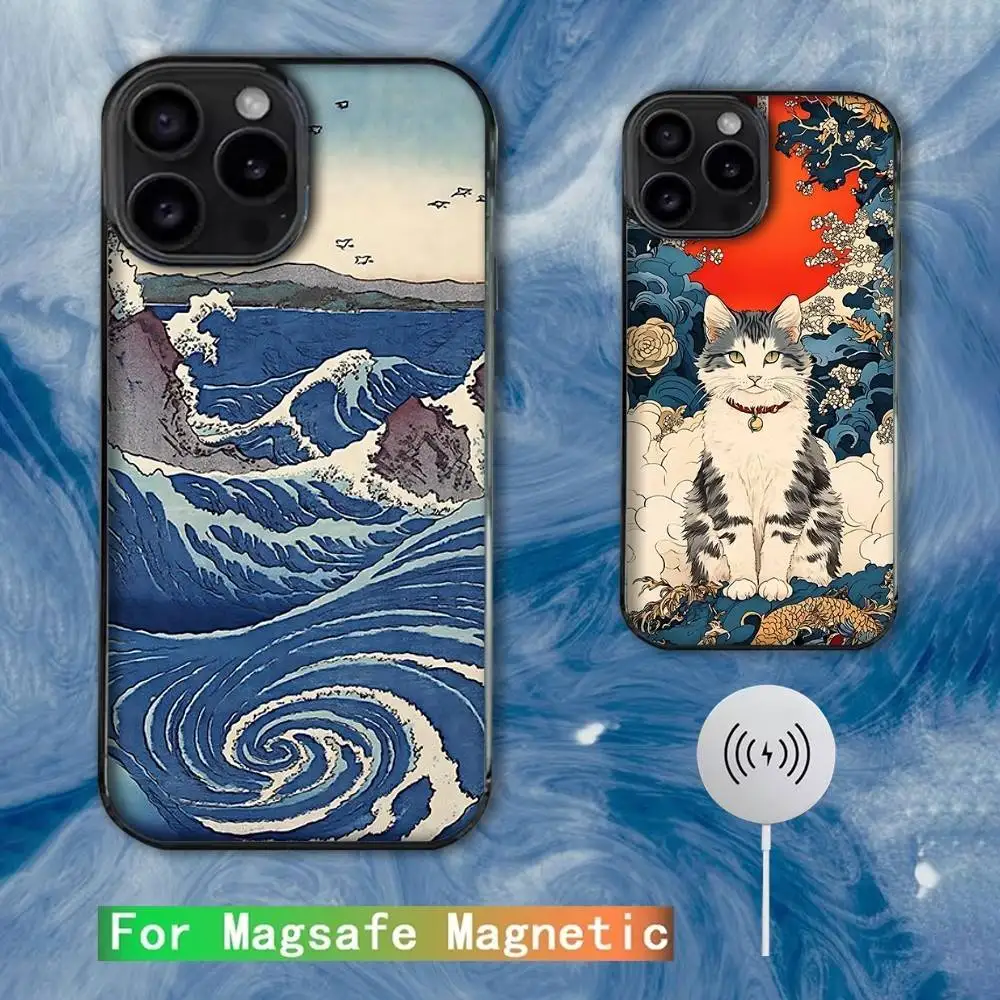 

Japanese style Ukiyo-e Phone Case For iPhone 16e,16,15,14,13,12,11,Plus,Pro,Max,Mini Magsafe Magnetic Wireless Charging