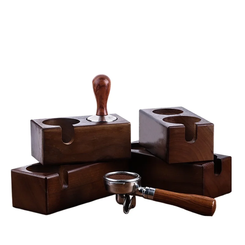 Wooden Coffee Tamper Holder, Knock Box, Portafilter Stand, Bar Storage Rack