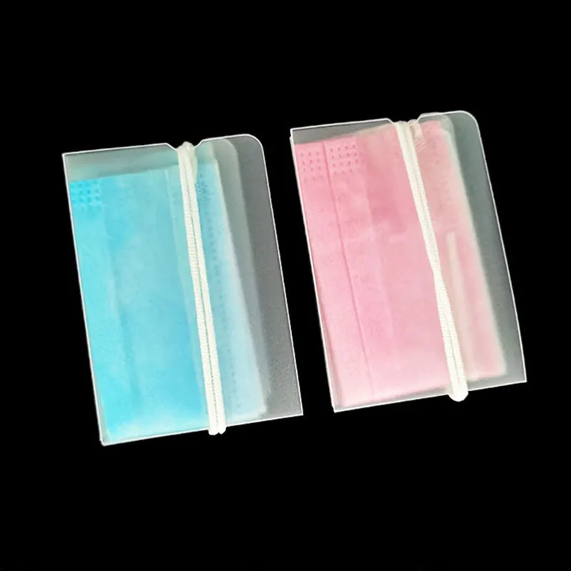 Mask storage bag Folding Eco-Friendly storage clip protection mask portable mask bag temporary storage box transparent bag