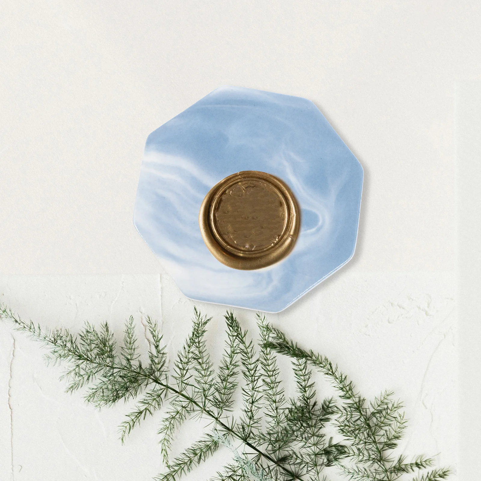 

Octagonal Heat Resistant Ceramic Wax Seal Pad Durable Wax Seal Plant for Letters Documents Home Use Heat Resistant Pad