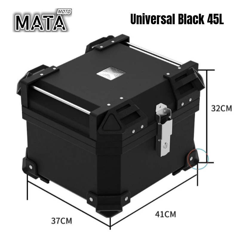 

Универсальный черный 45л ящик для мотоциклетного шлема верхний хвост задний чехол для хранения инструментов для хранения багажа замок задняя полка