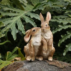 1pc Easter Figurine Rabbit Easter Bunny With Flower Crowns Easter Figurine Decorations For Table Decorations New Year Gifts