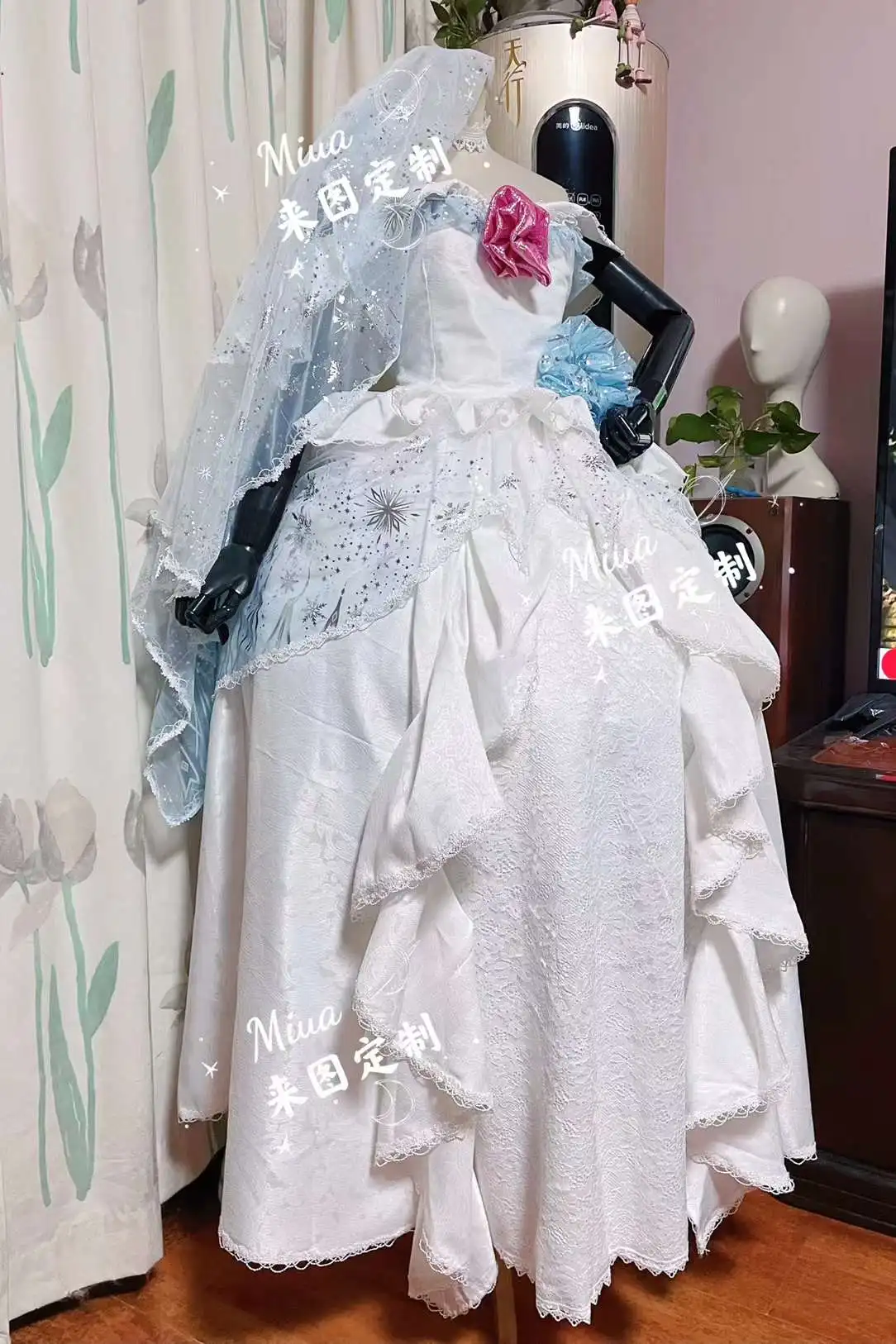 

Anime Game Re:Life In A Different World From Zero Rem Wedding Lolita Dress Cosplay Costume Halloween Carnival Women 2022 New