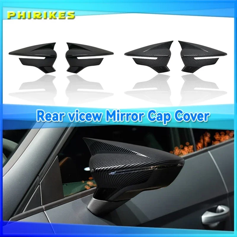 

Black Mirror Cap For Seat Leon 5F MK3 ST Cupra 2013-2020 Ibiza MK5 Arona 2017-2018 Car Side Rearview Mirror Cover Accessories