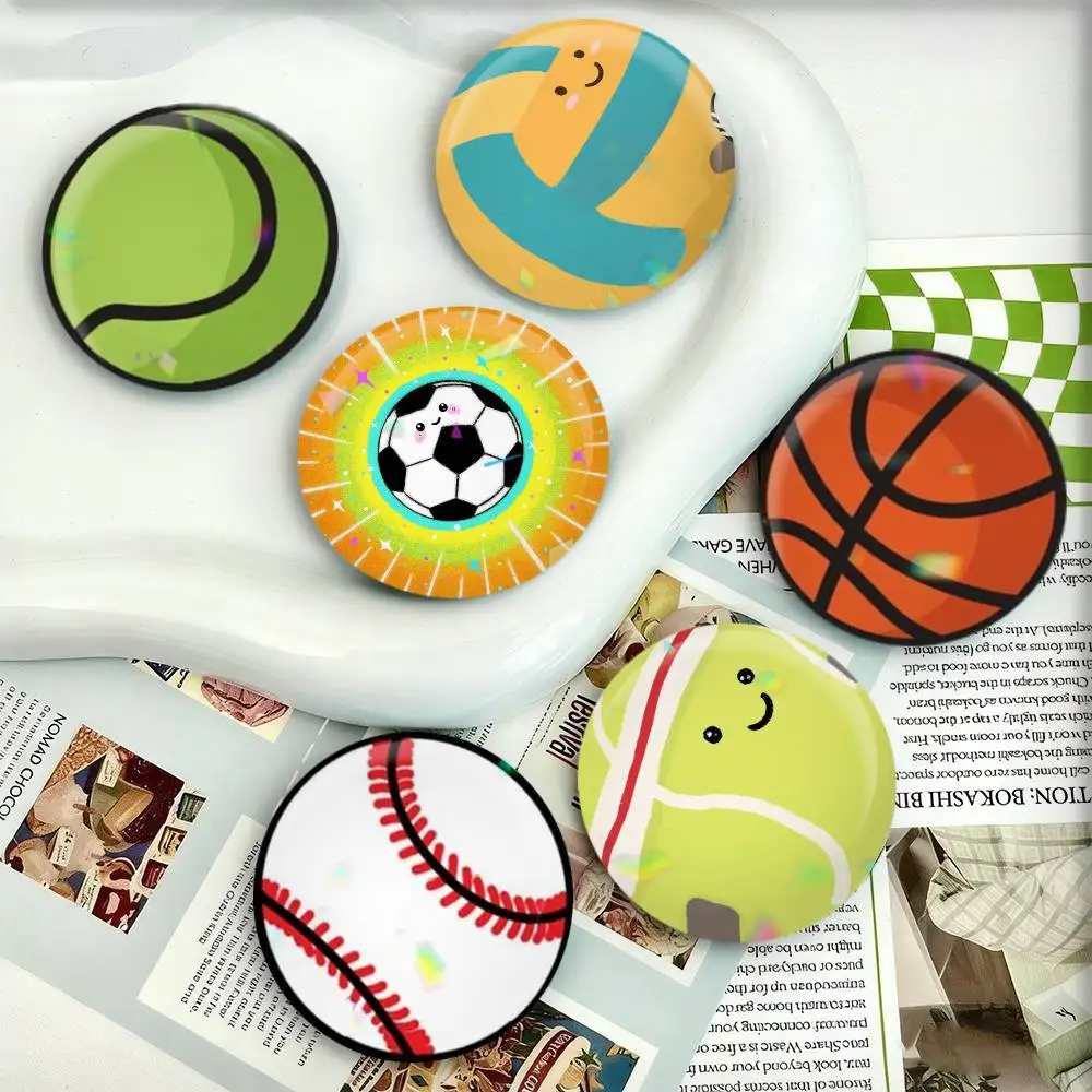 

Ball Games Badges 25 32 44 58 75 mm Round Fans Collect Friends Gifts Brooch Souvenir