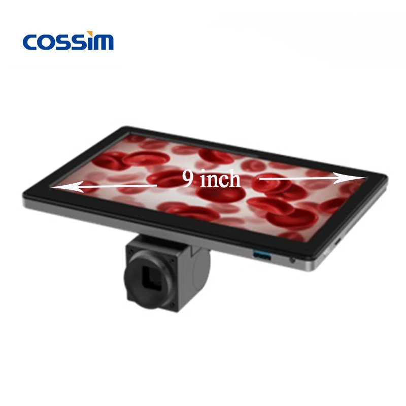 9inch Digital Microscope HD Screen C-mount Integrated Microscope Camera Save Record Functions