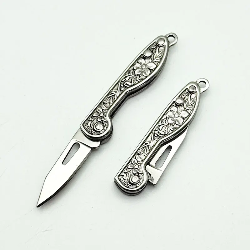 Mini Folding Knife, Mini Keychain Pendant Scissors, Pocket Folding Knife, Small Folding Knife