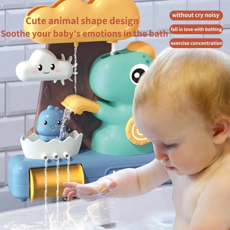 Kids Bath Toy | Water Sprayer | Dinosaur Theme | Sucker Bathroom Splash Shower Baby Bath Toys Baby Water Toys