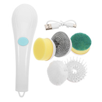 Electric Cleaning Brush 5in1 Bathroom Kitchen Scrubber Waterproof Portable Tile Dish Rotate Cordless Handheld Cleaner