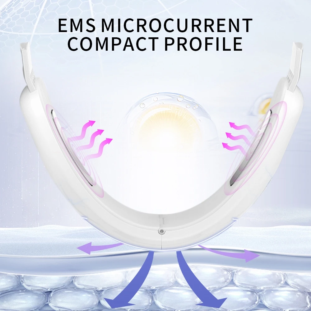 Portable Rechargeable Facial Massager with LED Display - V Face Lift Beauty Device for Skin Tightening