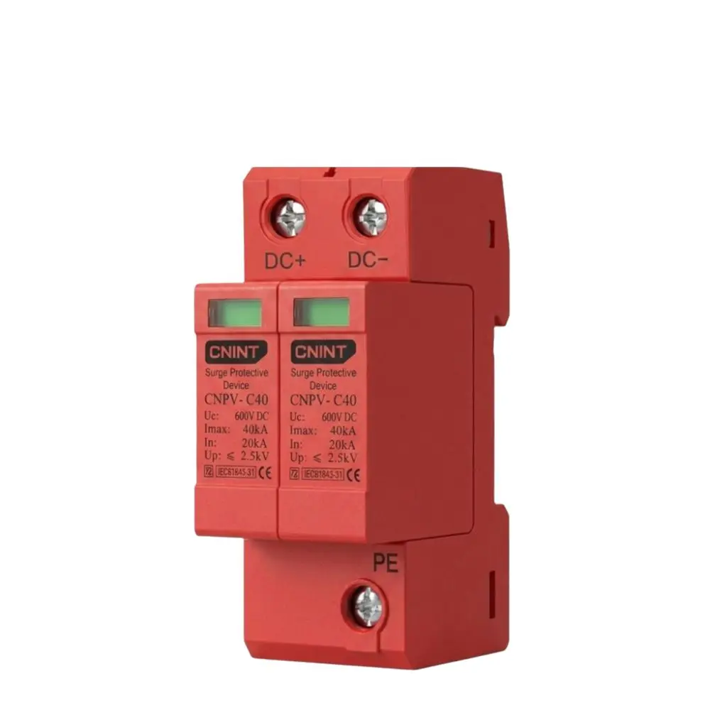 DIN Rail Surge Protective Device Easy To Install PC Flame Retardant Surge Protector Longevity Visual Window Low-voltage Arrester