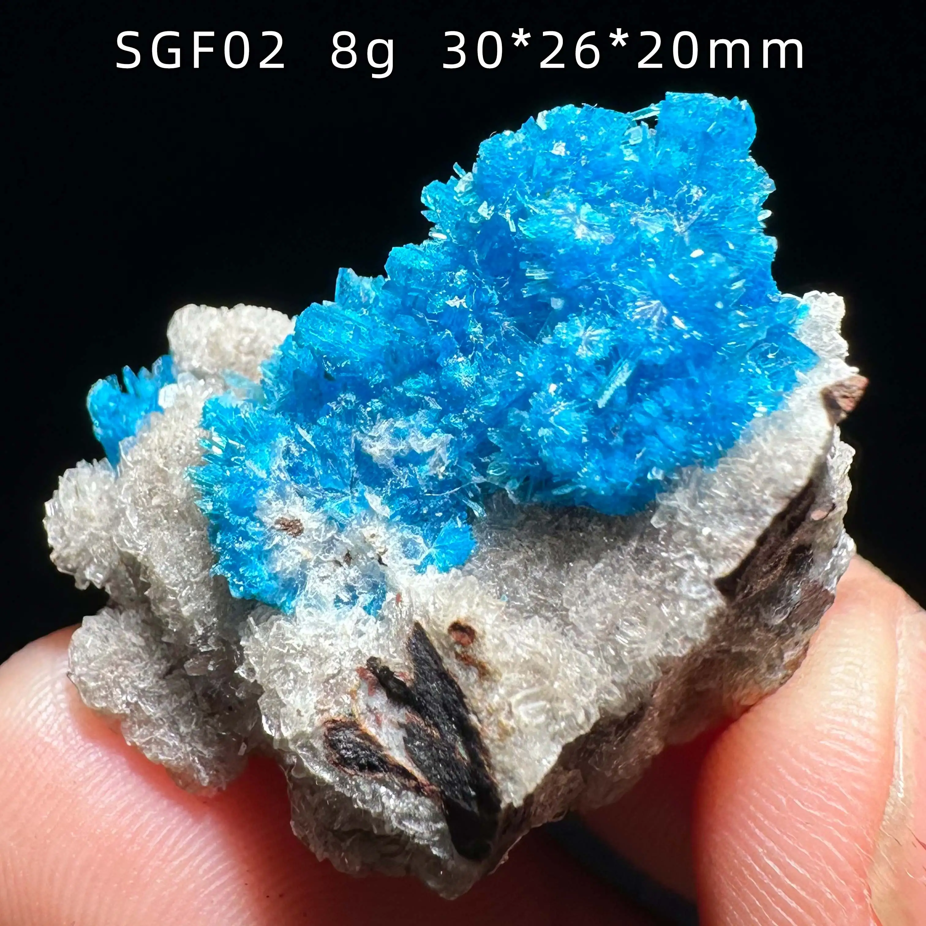 Natural Cavansite Raw Mineral Specimen Quartz Crystal Rock Healing Stone Home Decor Gift from India
