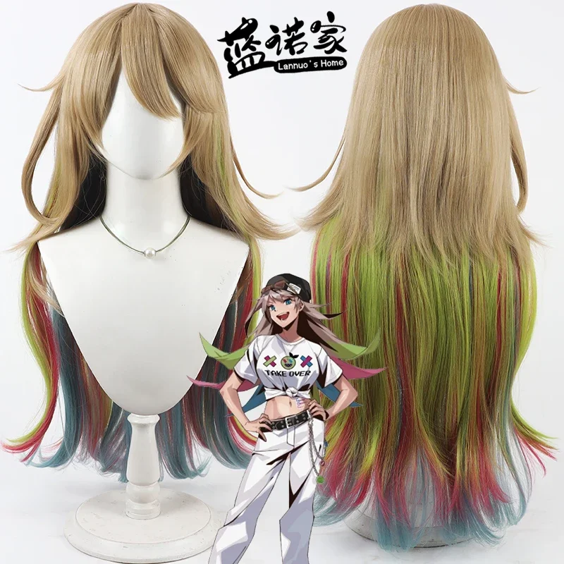 Anime Game Bazooka Girl Cosplay Wig Halloween Carnival Party Props Synthetic Hair Heat Resistant Fiber + Wig Cap