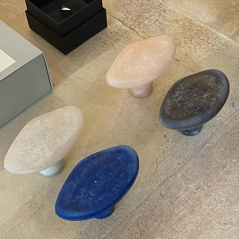 Light luxury Nordic, modern minimalism, cobblestone shape wall coat and hat hooks ins wind art decorative cabinet door handle