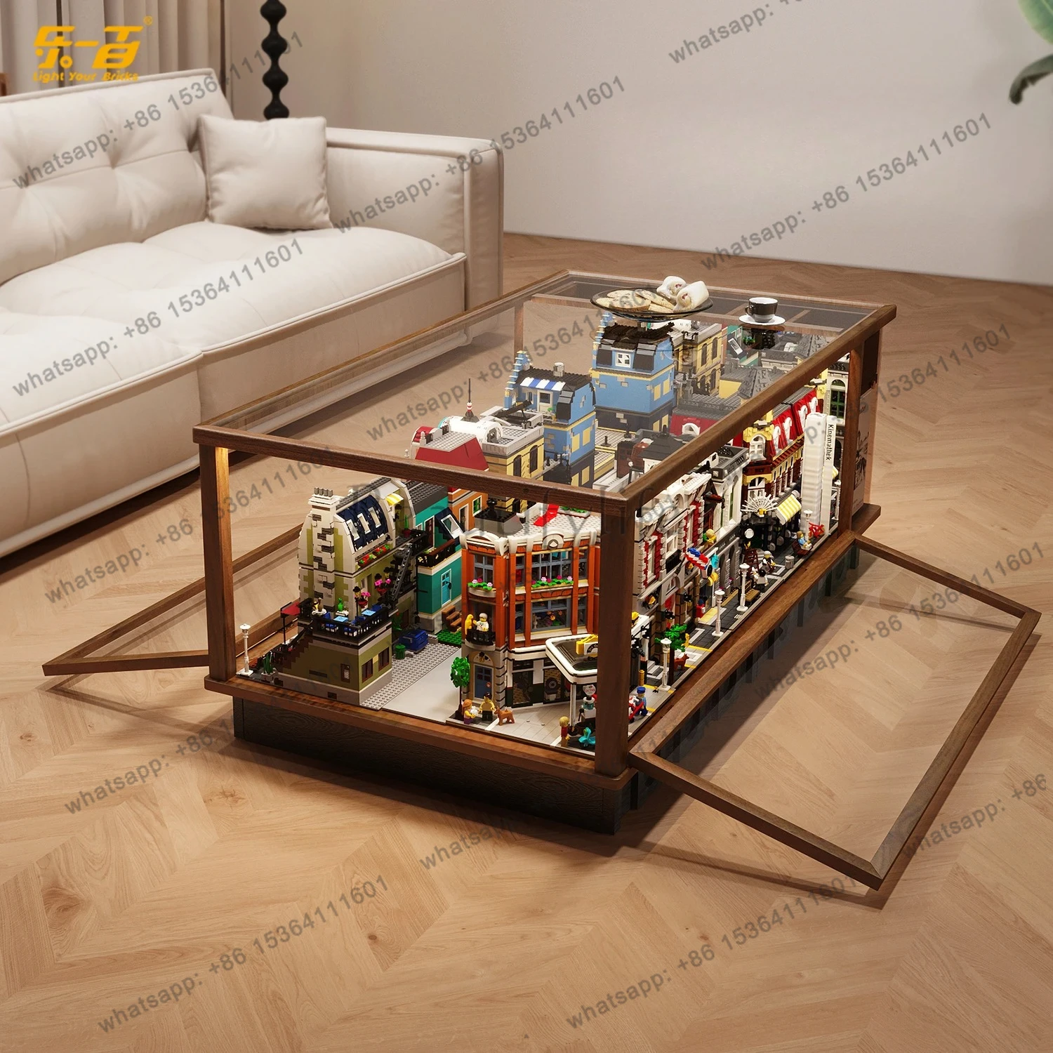 Modern minimalist model for LEGO 75192 Millennium Falcon storage display coffee table home living room