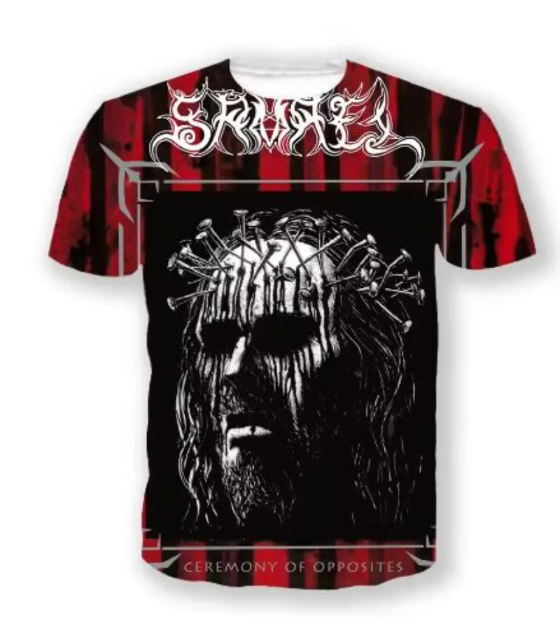 New Fashion Men/Women Samael Band 3D Print Short Sleeve T-Shirt Casual Hip Hop Summer T Shirt Tops Casual Oversized Streetwear