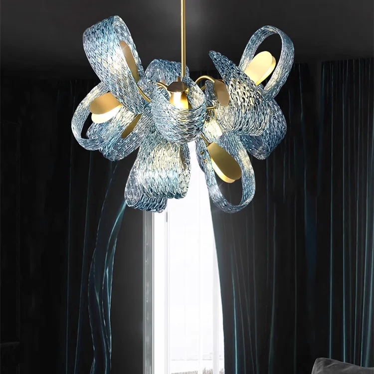 

Modern Nordic Style Blue G9 LED Copper Hanging Pendant Light for Dining Room and Foyer Home Interior Decoration