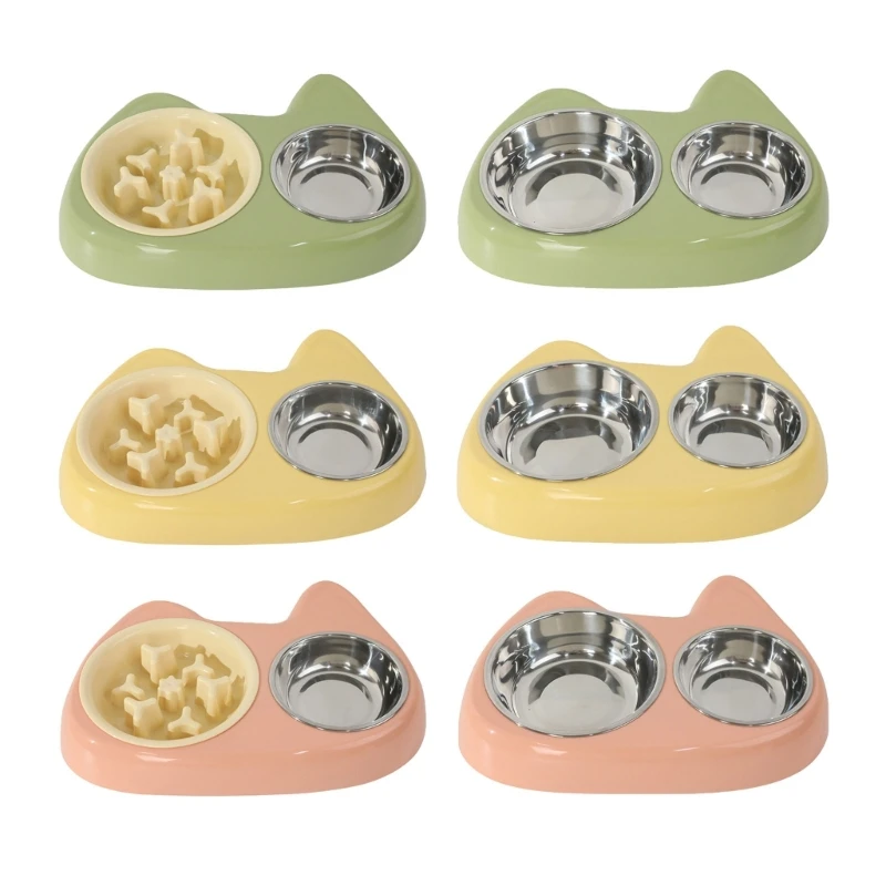 

Q1JB 2 шт. миска для воды для кошек, миски для медленной подачи, контейнер для еды для кошек, собак, товары для домашних