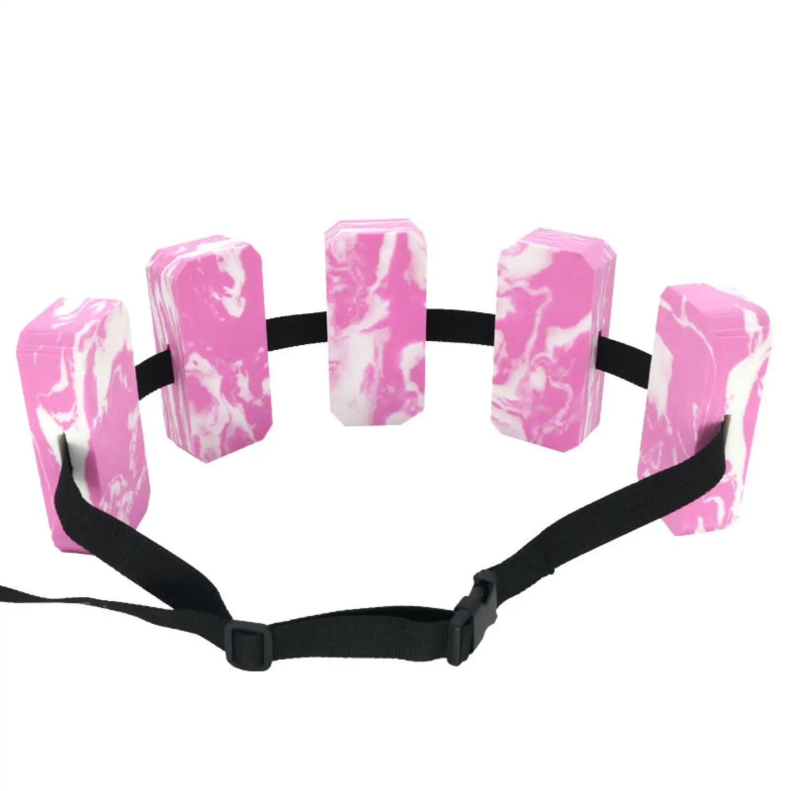 Swim Training Buoy Belt with Five EVA Foam Blocks for Adult Kids Pool Practice Adjustable Waist Support