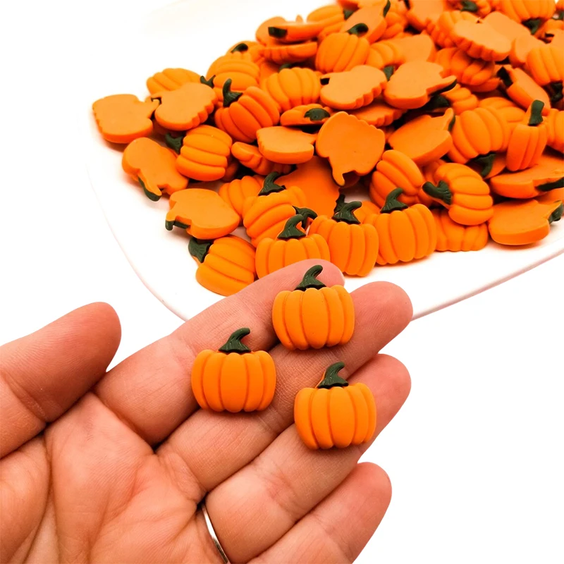 10/20pcs Mini Resin Halloween Pumpkin Miniatures, Cute Resin Fake Fruit Cabochons, Home DIY Craft Project Decoration Supplies