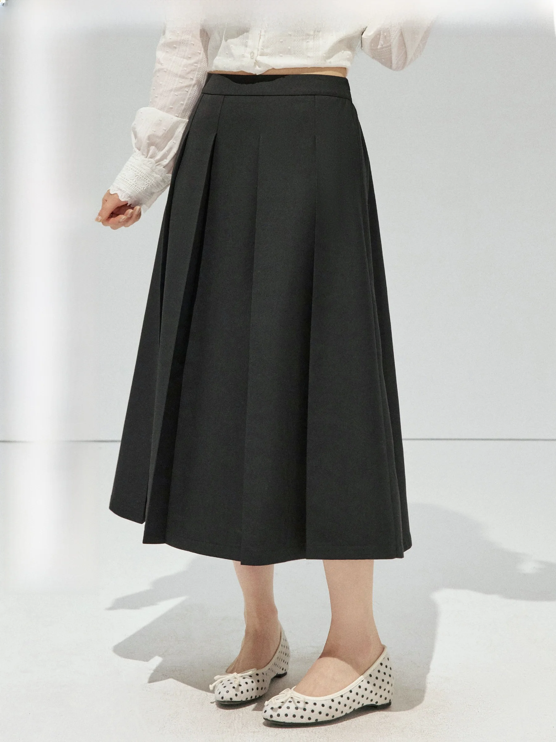 

plus Size A-Line Skirt Jululook Studio "Reef Texture" Micro Plumpmm College Sle Long Pleated Midi Skirt for Hourglass...