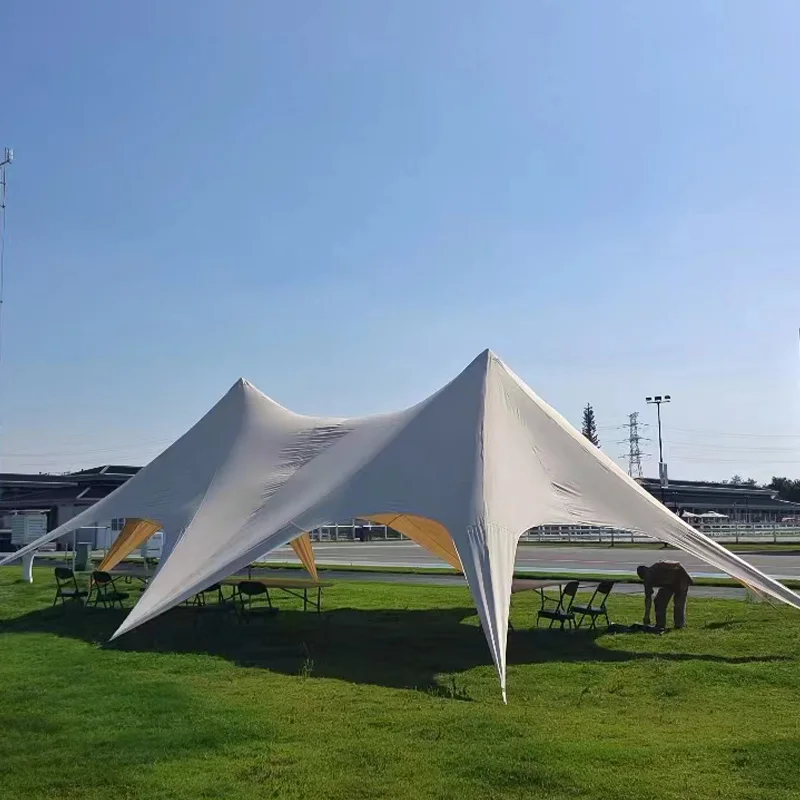 Large Glamping Stretch Tent Windproof Sun Shade Canopy Custom Size For Wedding Event Resort Garden Outdoor Catering Decoration
