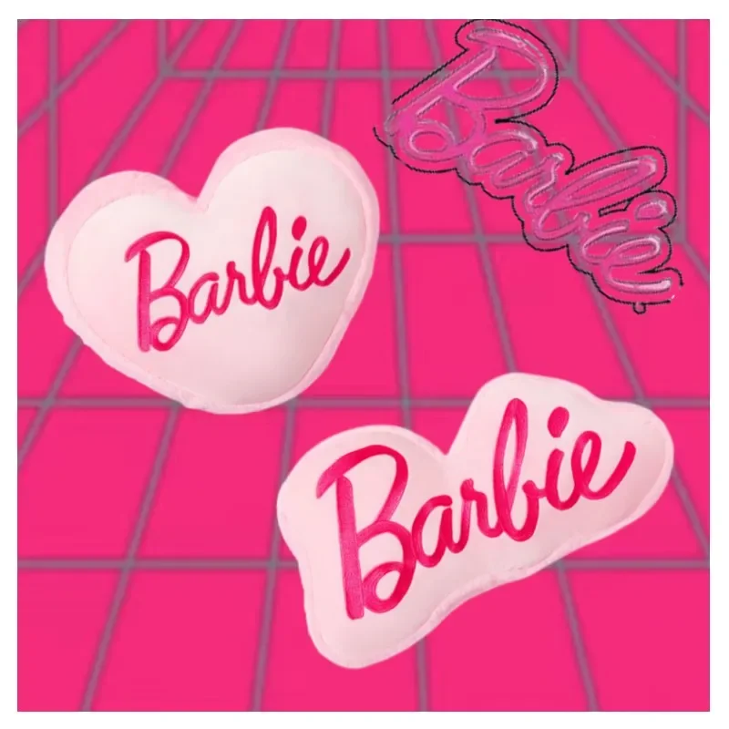 

Подушка MINISO из серии Барби, подушка на спину, милая мягкая набивная подушка, поясная подушка, диванная подушка, декоративное украшение для комнаты, подарок