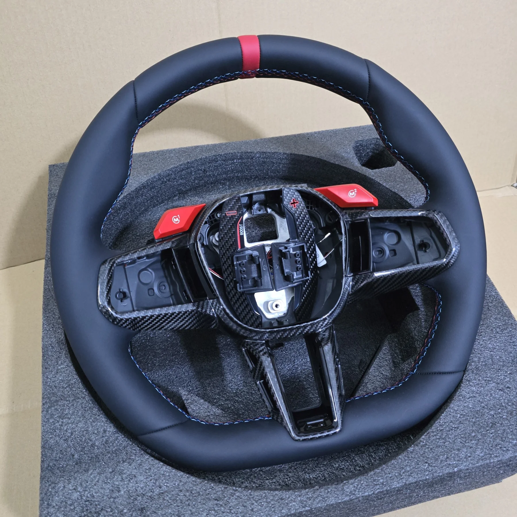 G90 M Steering Wheel Full Nappa Leather With M1 M2 Button Drive Function For BMW 5 Series G60 G61 2024-2026