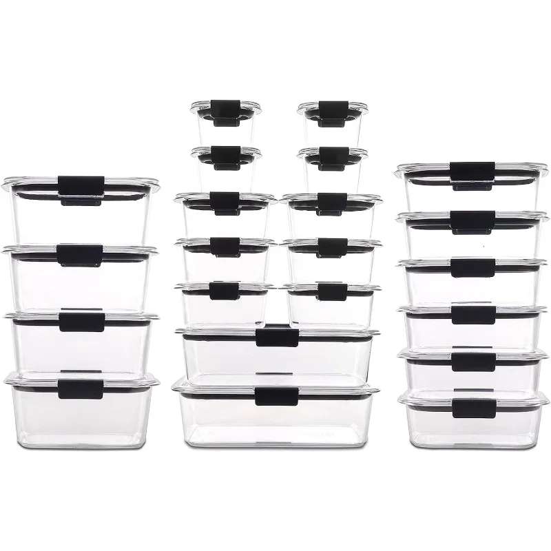 Brilliance BPA Free 44-Piece Food Storage Containers Set, Airtight, Leak-Proof, with Lids for Meal Prep, Lunch, and Leftovers