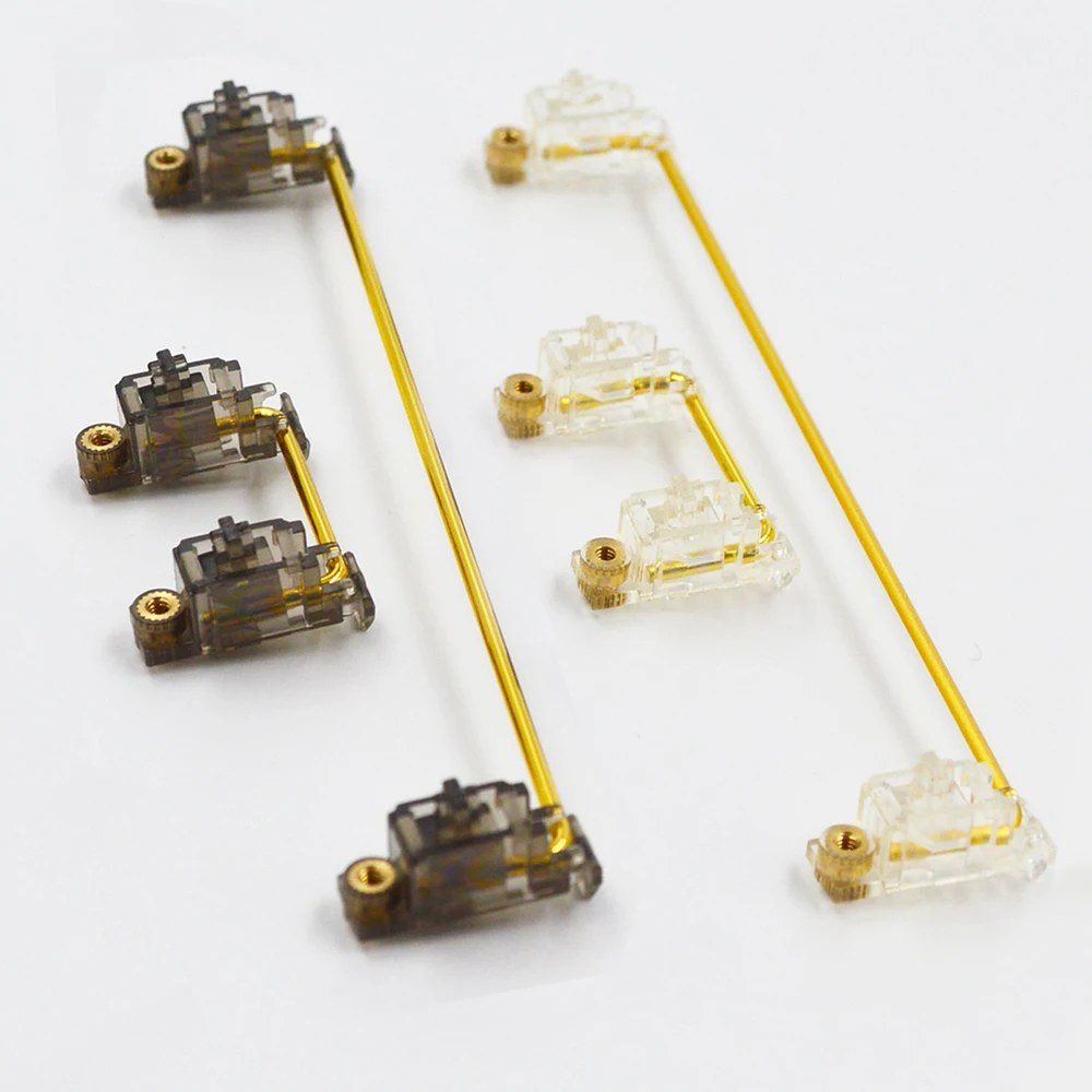 PCB Stabilizer Multicolor Transparent Gold Plated Screw Keyboard Stabilizer 6.25U 2U for Mechanical Keyboard Satellite Shaft