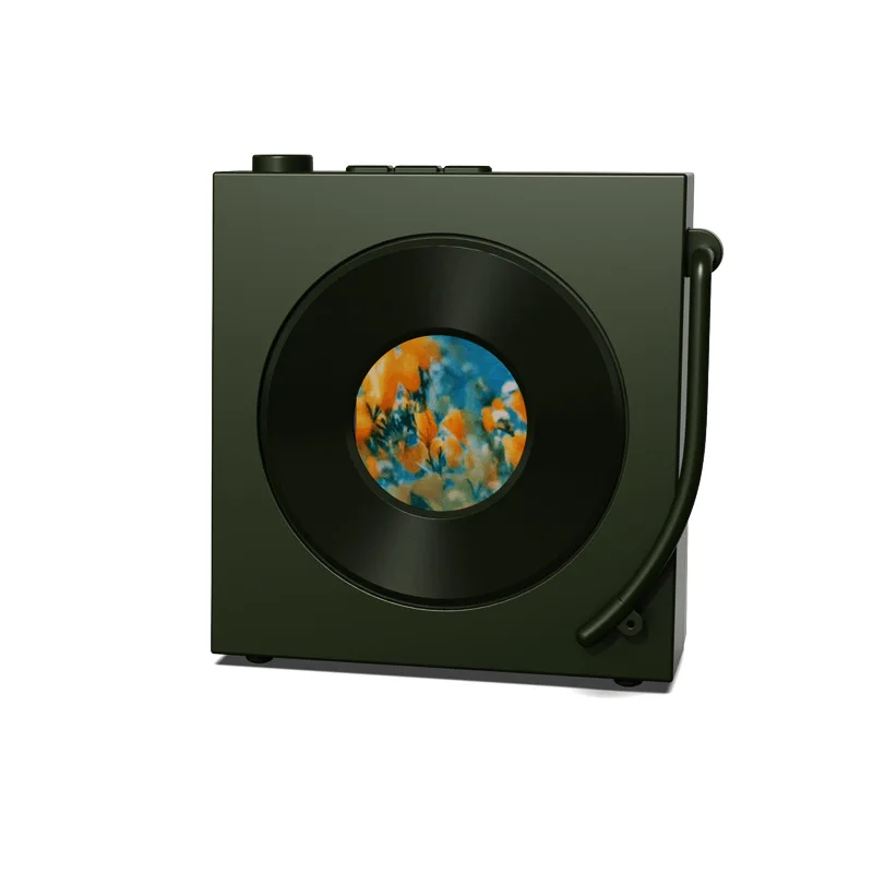 Concept lyrics wireless bluetooth audio high value Mini Program desktop ornament high sound quality retro vinyl white noise
