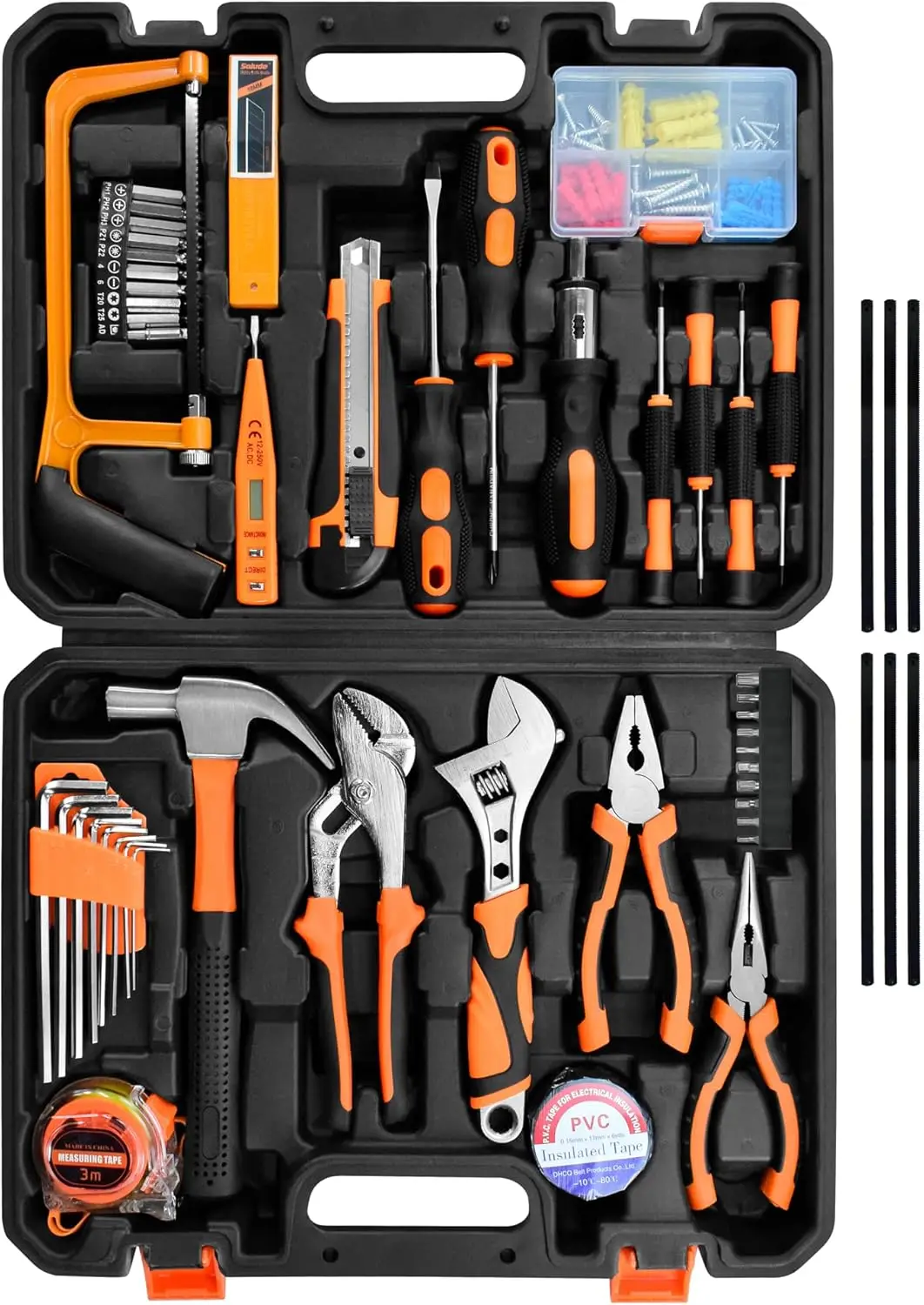 148-Piece Home Repair Tool Kit for Men Women College Students,Household Basic Hand Tool Sets with Case for Home Maintenance