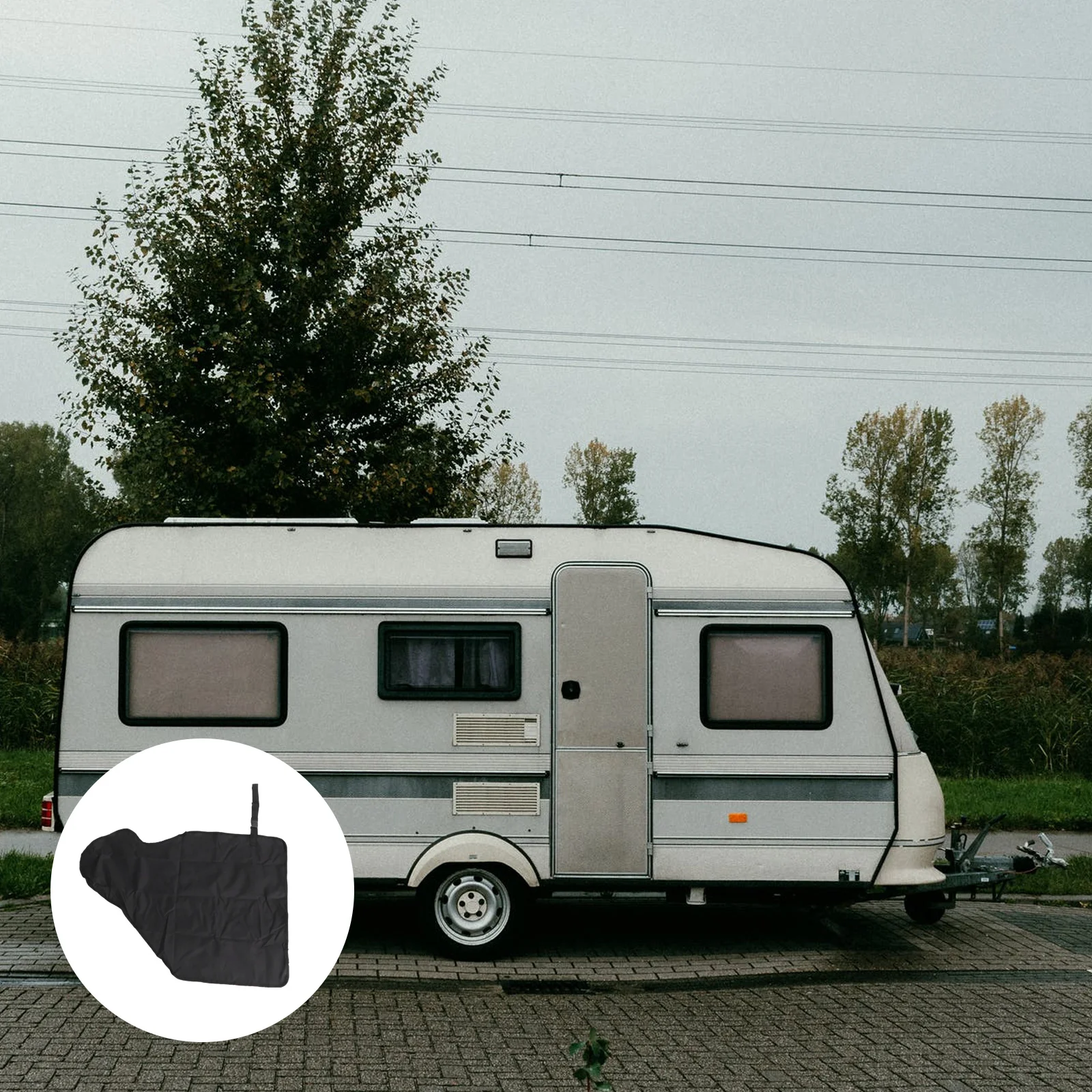 

1pc Trailer Protective Universal Caravan Hitch For Rv Motorhome Waterproof Quick Installation Lightweight Tow Bar Cover For