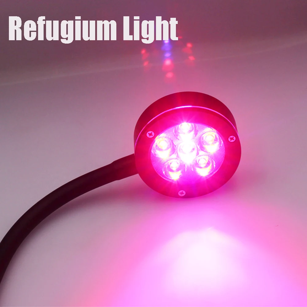 Nano Glo Refugium Aquarium Sump LED High Powered Chaeto Grow Light 6x3W Red Blue Spectrum With Adjustable Clip