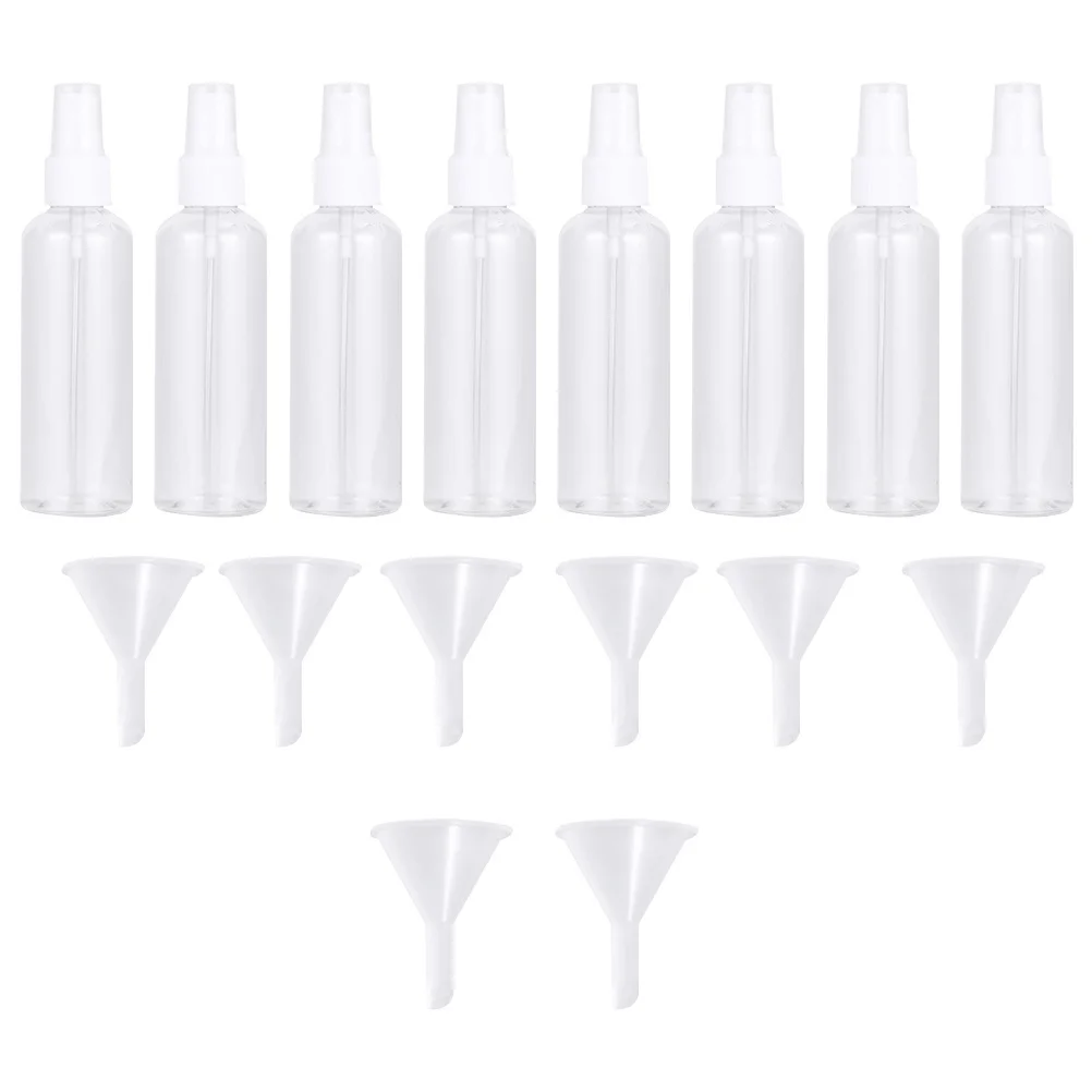 1 ensemble de flacons pulvérisateurs portables de 30 ml, flacons pulvérisateurs vides en plastique rechargeables, petits flacons pulvérisateurs de voyage avec entonnoirs pour parfum et maquillage