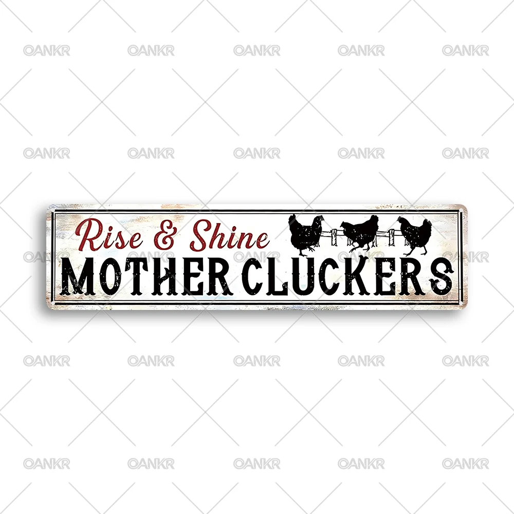 Funny Chicken Coop Metal Tin Sign,Relax,We All Crazy,Yard Sign Garage Farm Garden Wall Decor Sign Plaque Outdoor for Home Fence