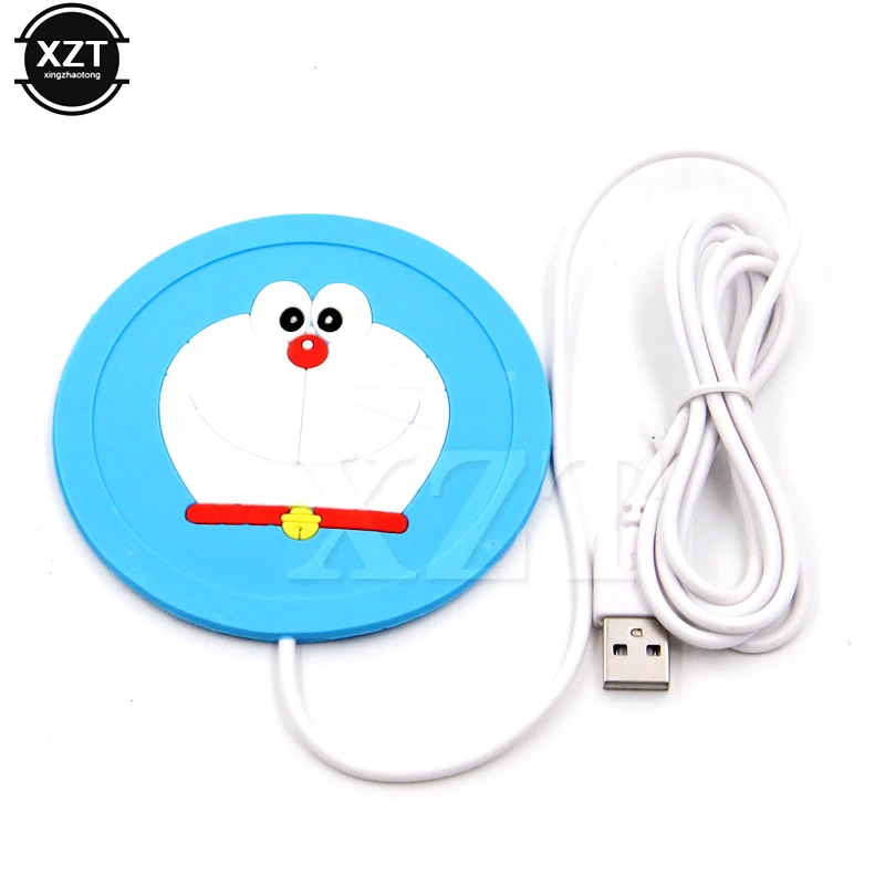 USB 실리콘 히터 만화 패턴 가열 코스터, 우유 차, 커피 머그잔, 뜨거운 음료, 음료 컵 매트, 주방 도구 히터