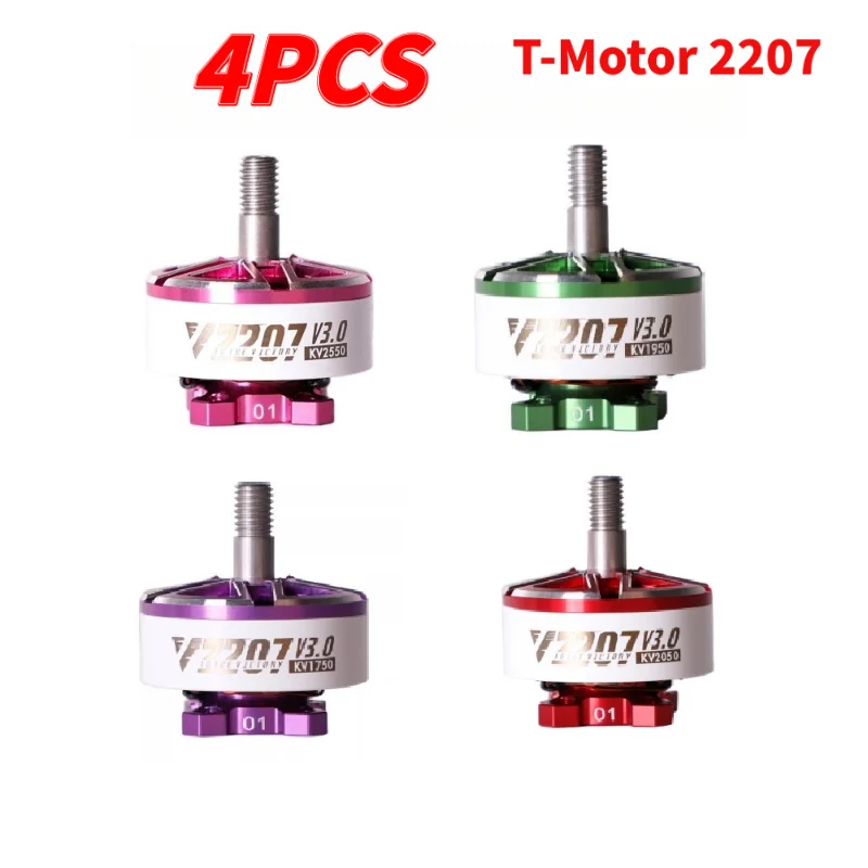 

4PCS T-Motor Velox V2207 /V2306 V3 1750KV 1950KV 5-6S Brushless Motor For FPV Racing Drone Quadcopter Freestyle RC Part