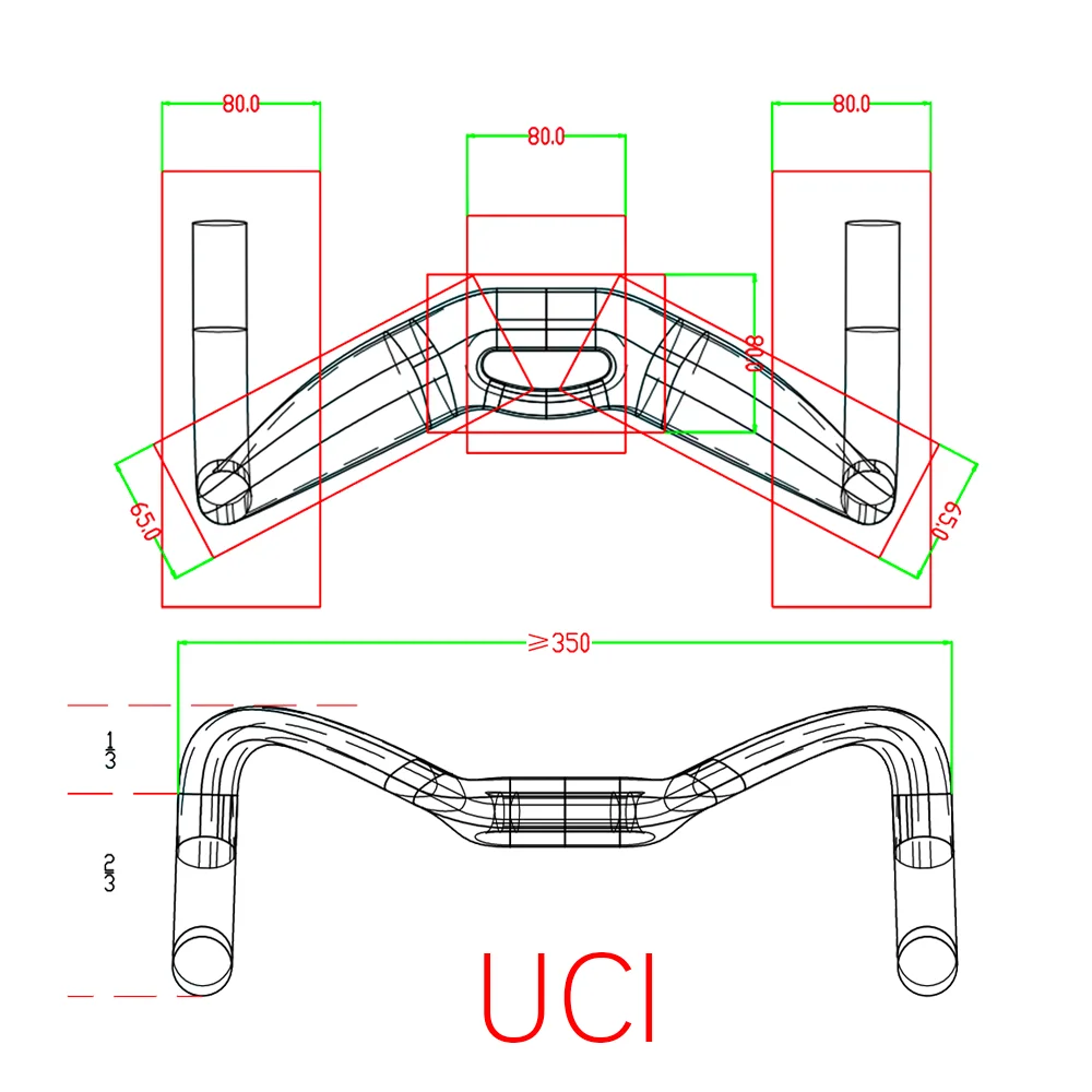 BALUGOE Carbonfaser-Fixed-Gear-Wettkampf-Fahrradlenker 12K Glänzende Textur Bahnrad TT Lenker 2027 UCI Neue Regeln – Detail 1