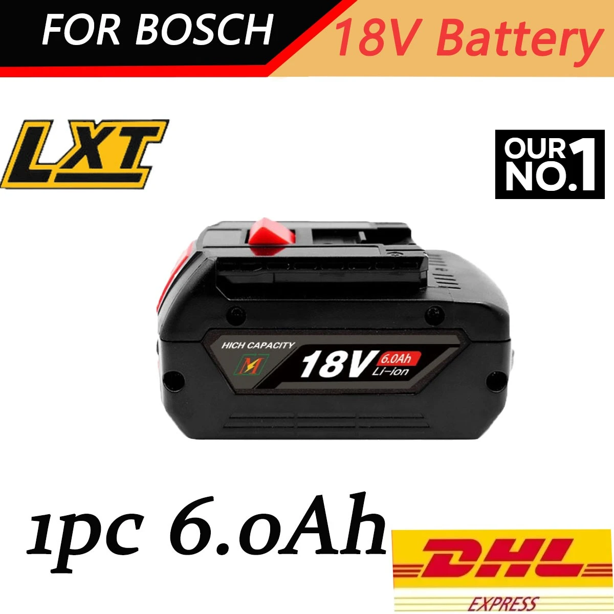 

For 18v Bosch 6.0Ah Rechargeable 18650 Li-ion Battery Replaceable battery for BAT609 BAT609G BAT618 BAT618G BAT614