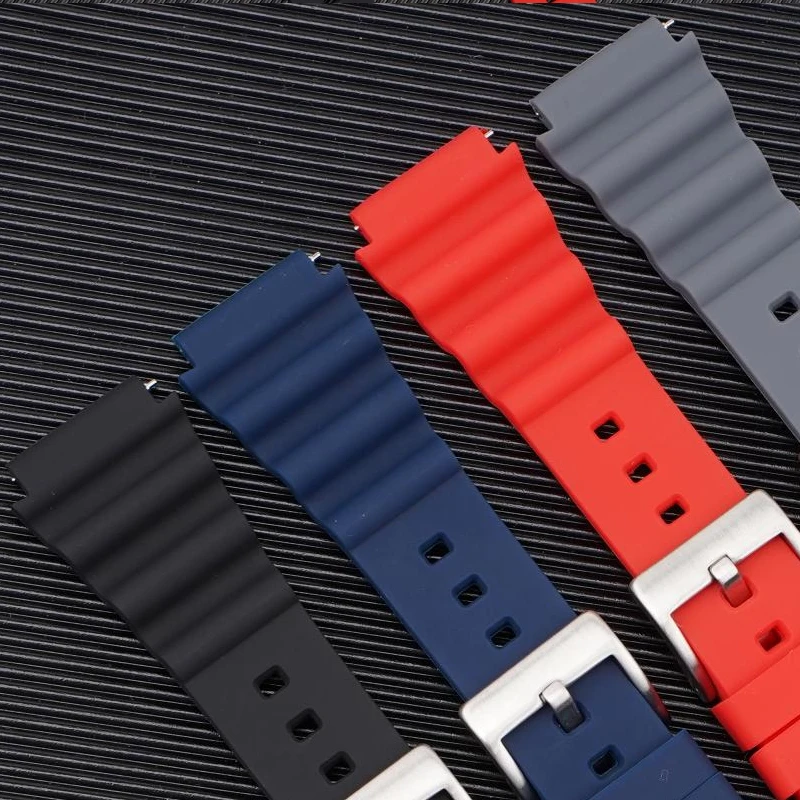 20mm 22mm Silicone Watch Band For Rolex SUBMARINER Waterproof Diving Bracelet For Seiko SKX007 SRP777J1 Sports Strap For Citizen view 3