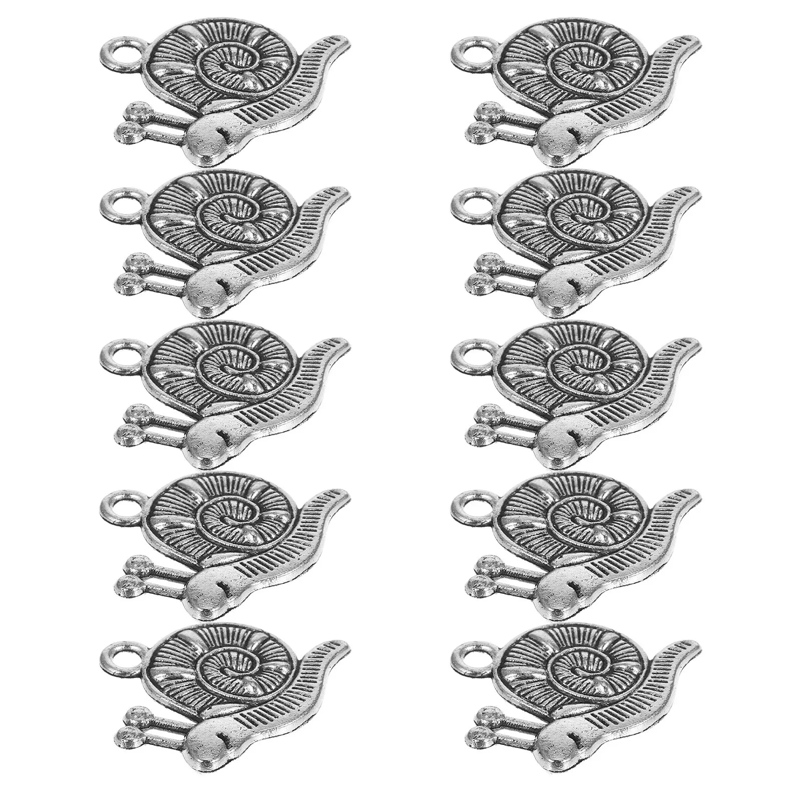 

10Pcs Snail Charm Alloy Pendants Silver DIY Necklace Bracelet Animal Charms Jewelry Making Accessories