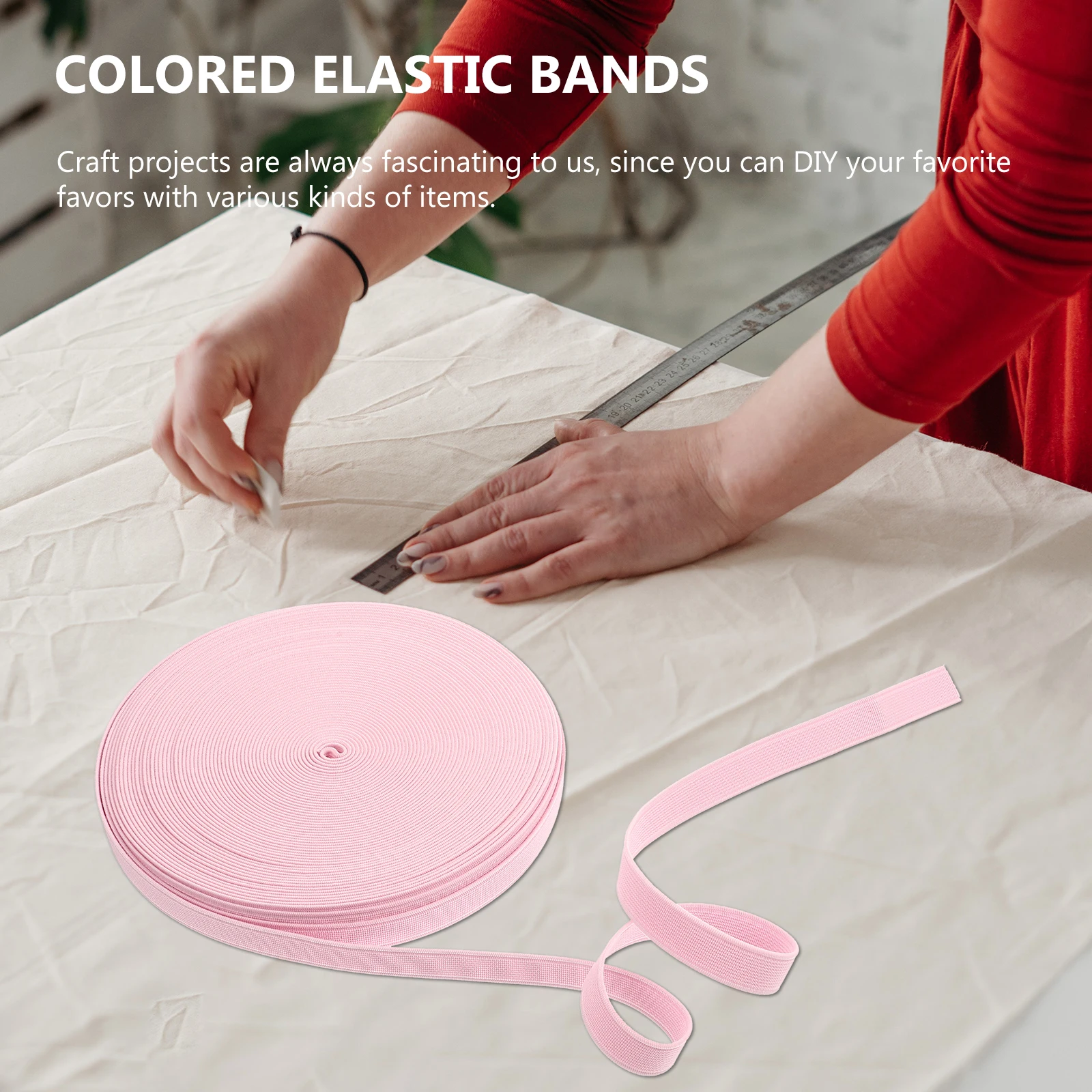 

Band for Sewing Multifunction Decorative Stretch Polyester Colorful Sewing Practical Stretch Bands Shoe Elastic Bands Elastic